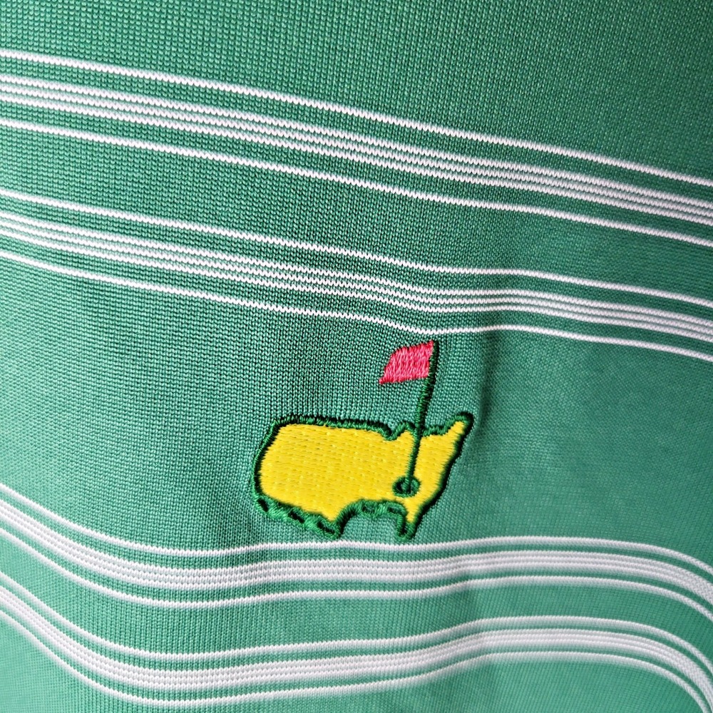 Masters Performance Green Striped Polo Sz XL Augusta PGA Golf
